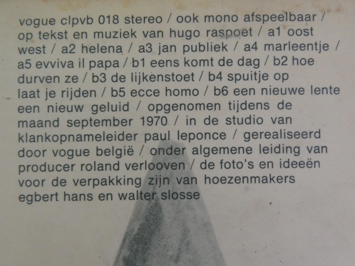 Hugo Raspoet LP – Raspoet 1971 - foto 6