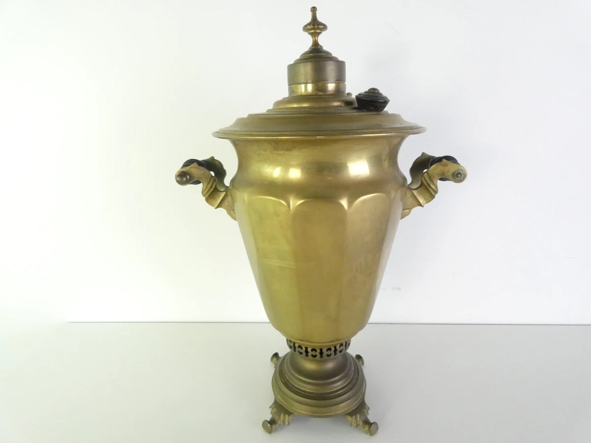 Vintage Russische messing samowaar GMZ - foto 2