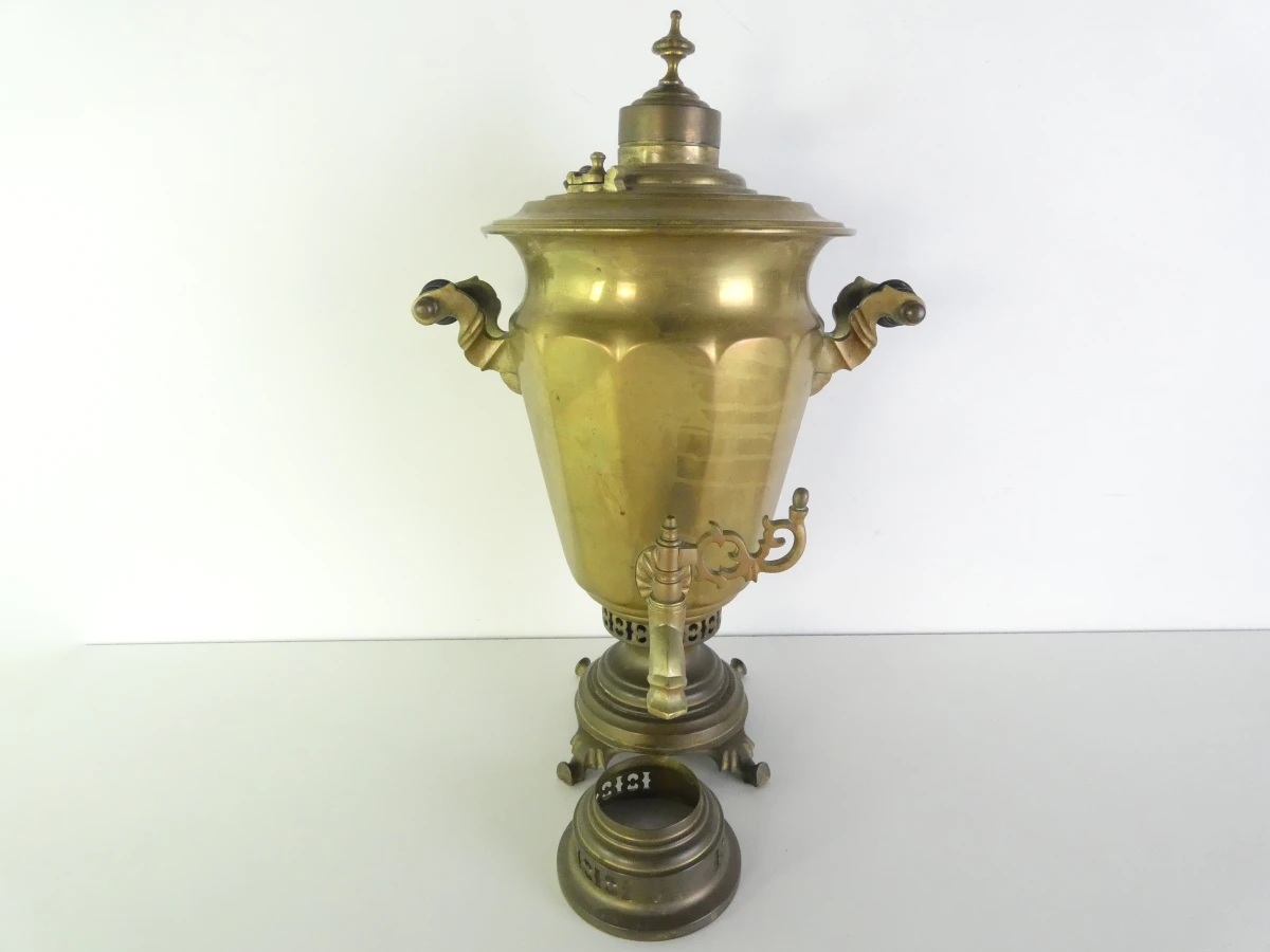 Vintage Russische messing samowaar GMZ - foto 19