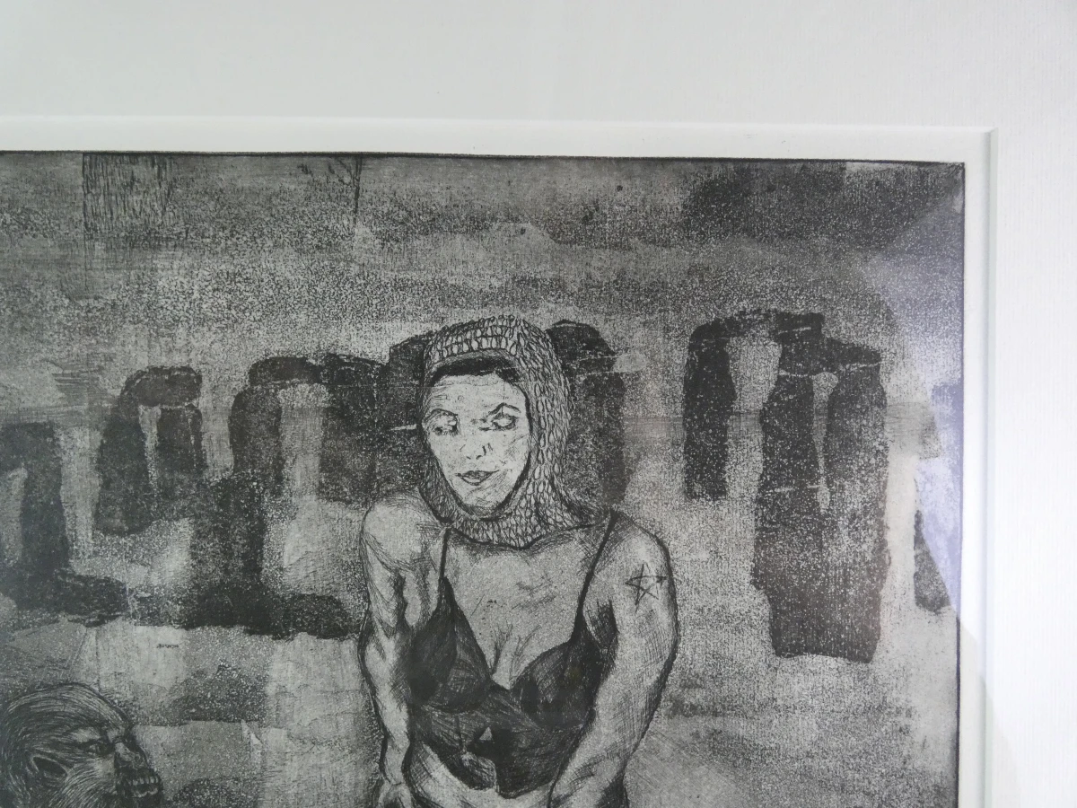 Mysterieus Surrealistisch Kunstwerk achter glas - foto 3