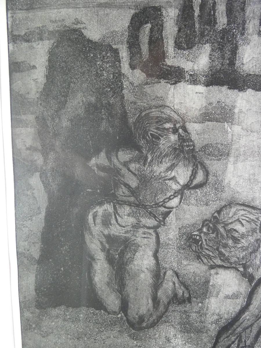 Mysterieus Surrealistisch Kunstwerk achter glas - foto 4