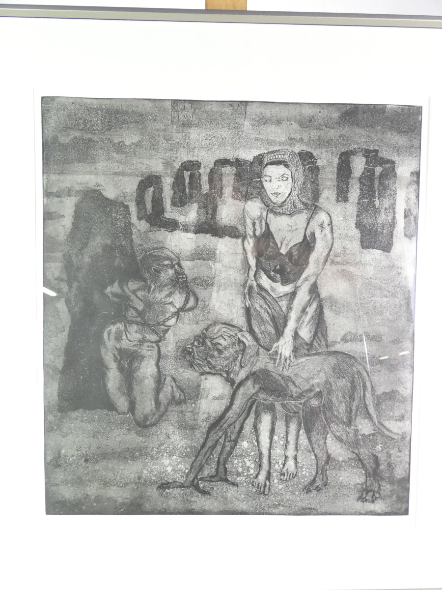 Mysterieus Surrealistisch Kunstwerk achter glas - foto 11