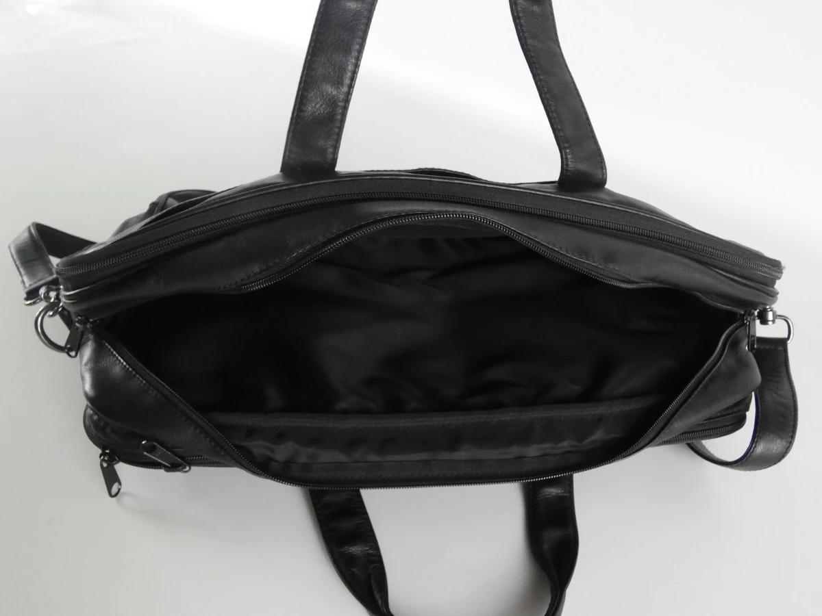 Zwarte leren laptoptas UEFA Champions League - foto 3