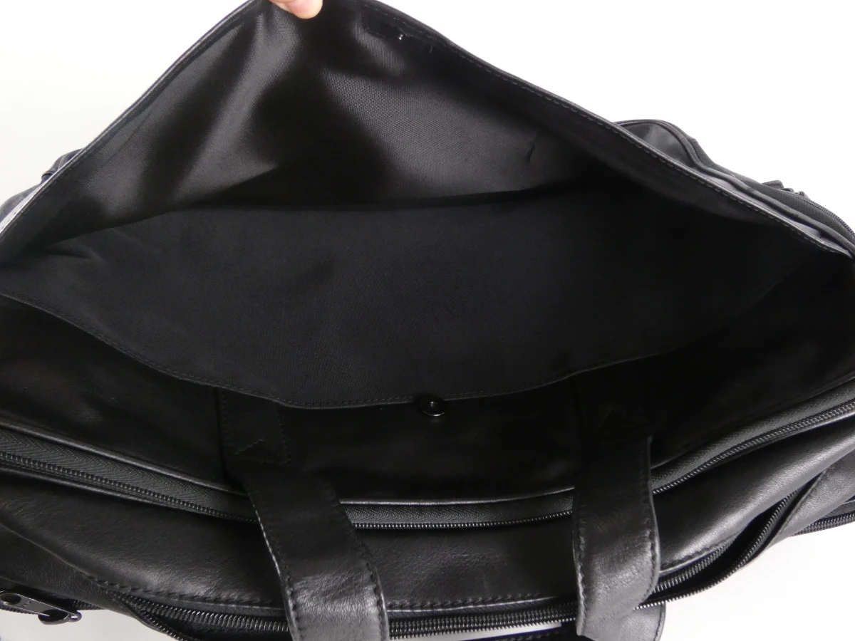 Zwarte leren laptoptas UEFA Champions League - foto 4