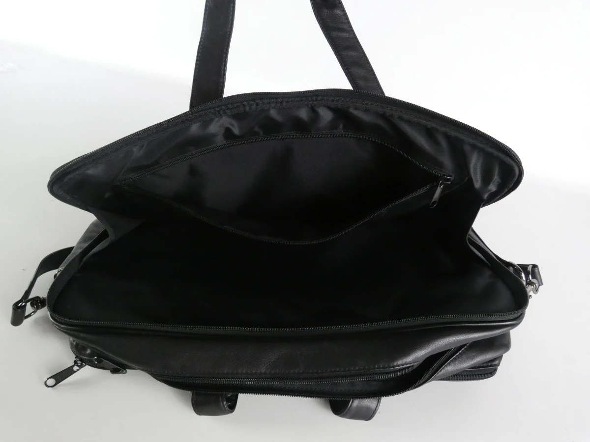 Zwarte leren laptoptas UEFA Champions League - foto 6