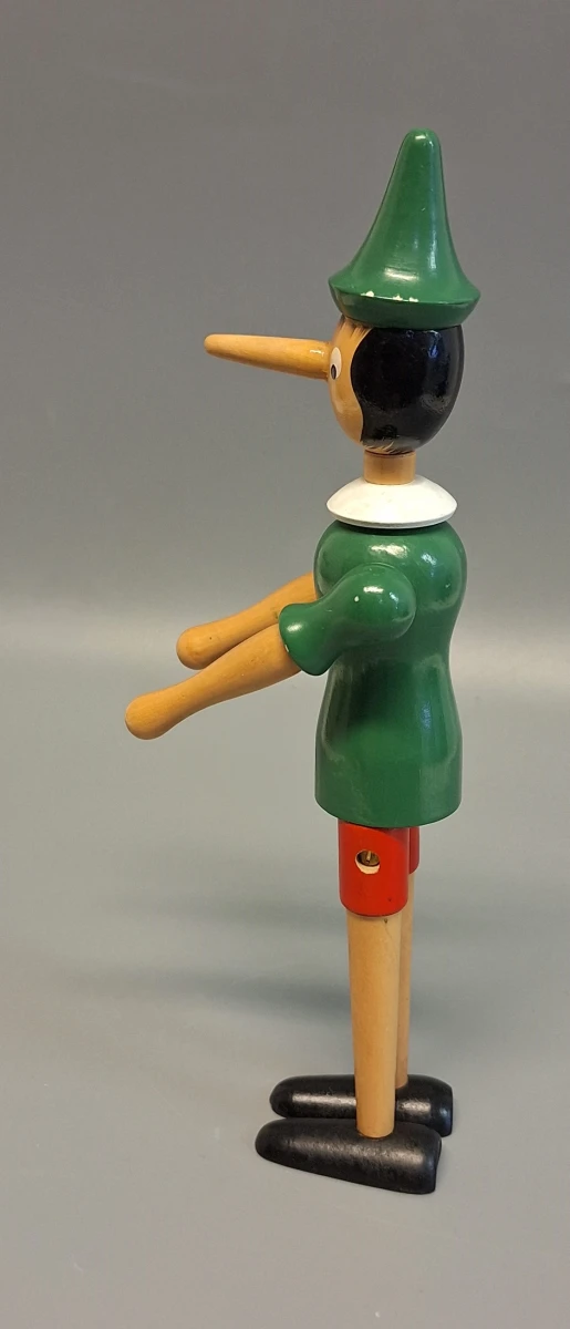 Vintage houten Pinokkio-figuur - foto 3