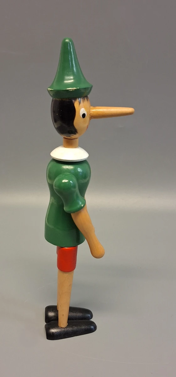 Vintage houten Pinokkio-figuur - foto 5