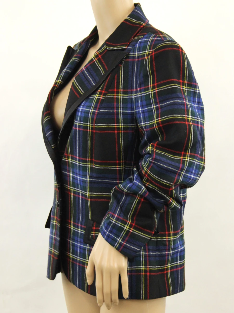 BIASLER Collection damesblazer in ruitmotief (Size M) - foto 4