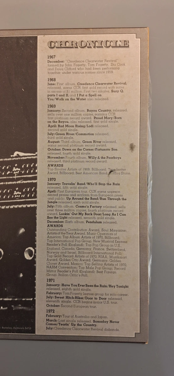 Vinylalbum Creedence Clearwater Revival - Chronicle - foto 5