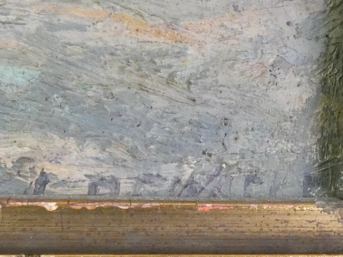 Olieverfschilderij met boot - gesigneerd A. Dewaele - foto 14