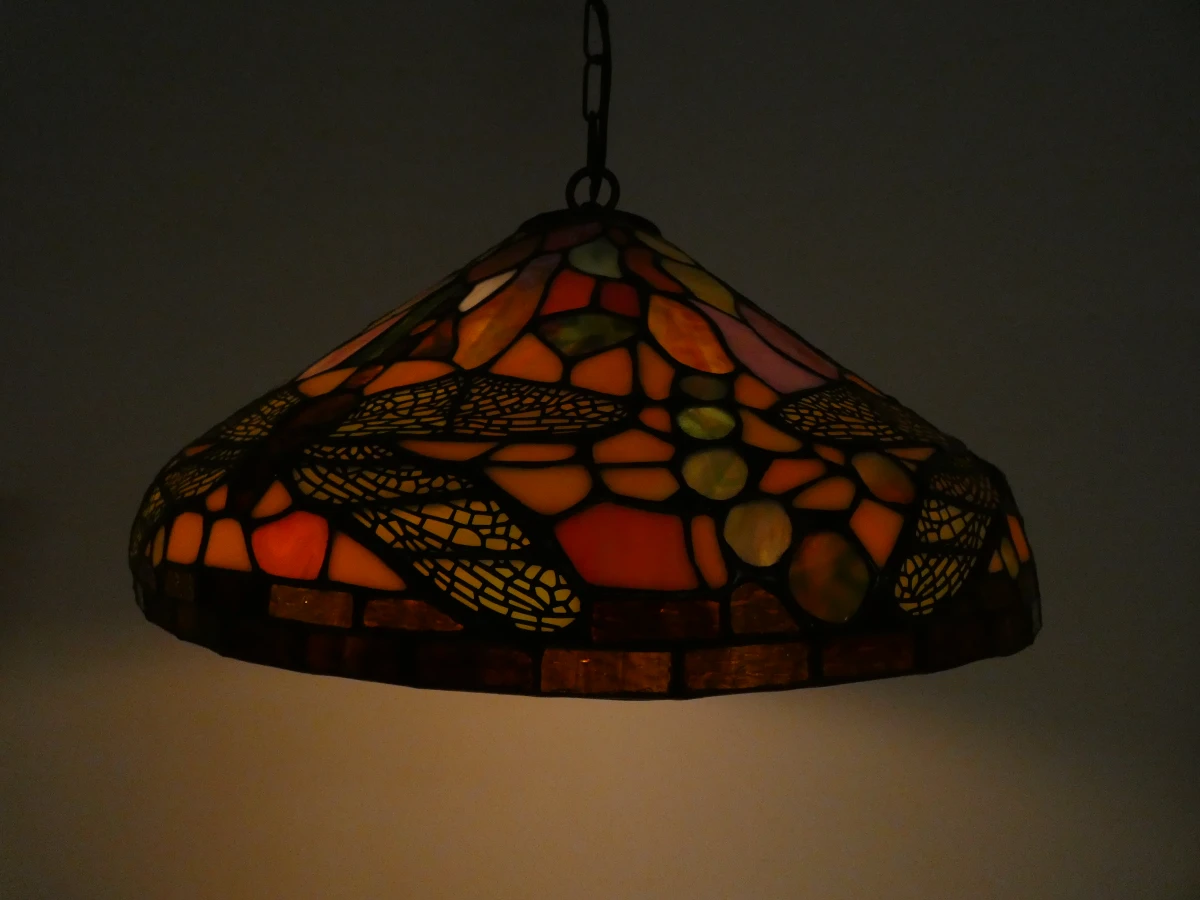 Tiffany-stijl hanglamp met libellenmotief - foto 2