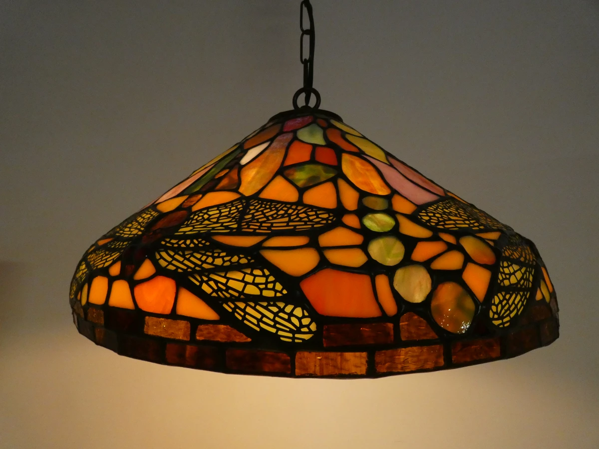 Tiffany-stijl hanglamp met libellenmotief - foto 3