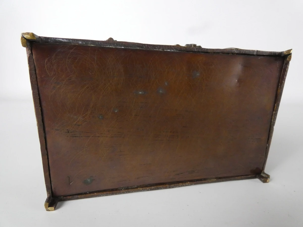 Vintage neogotisch bronzen/messing kistje - foto 8