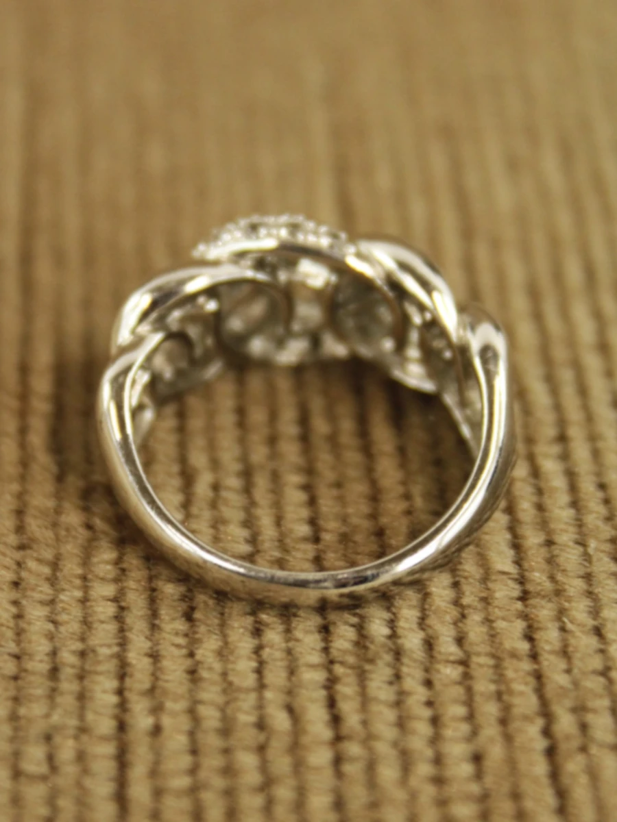 Sterling zilveren ring met schakelmotief - foto 4