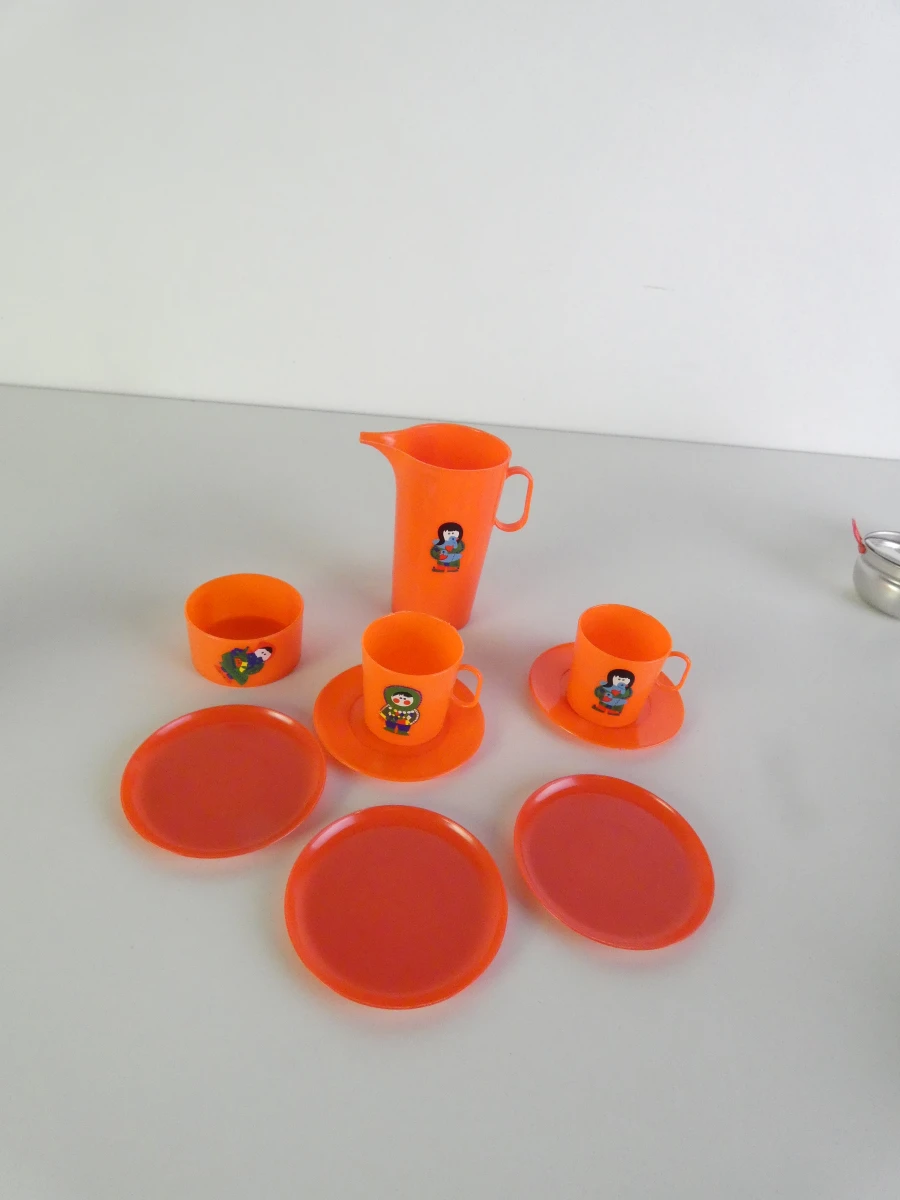 Vintage kinderservies met potjes en bestek - foto 8