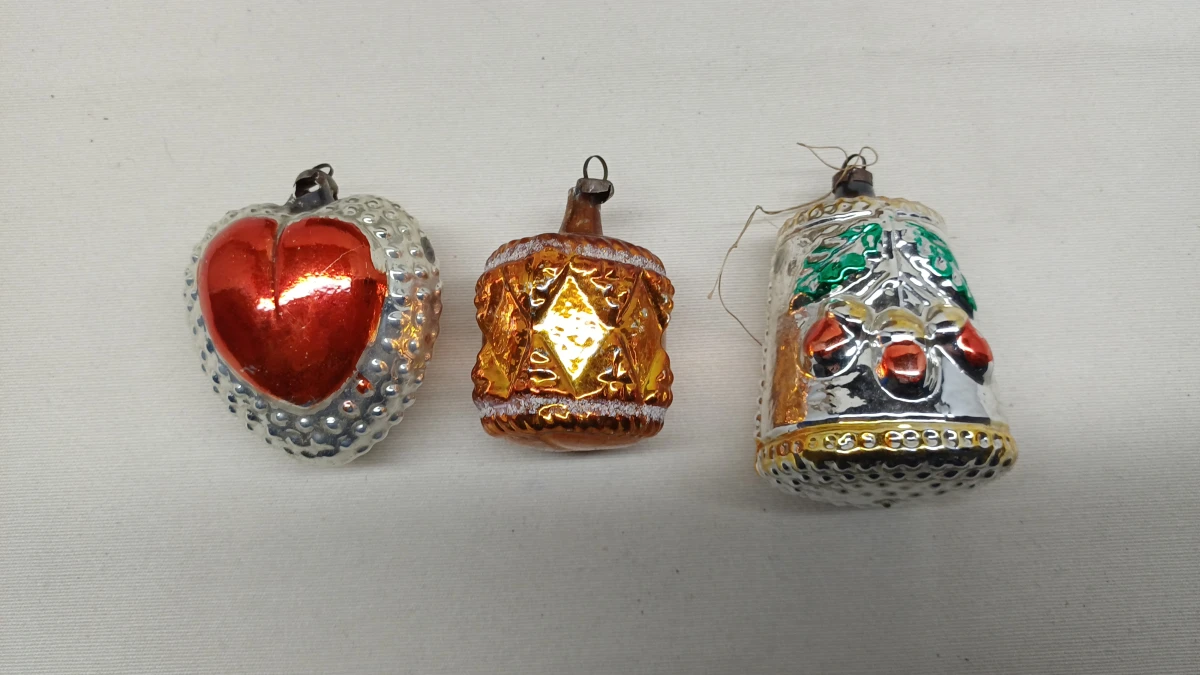 Set vintage kerstballen - foto 4