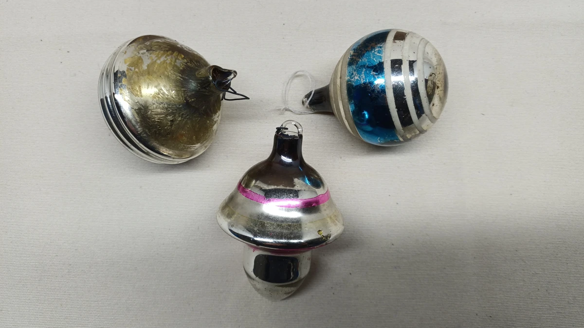 Set vintage kerstballen - foto 2