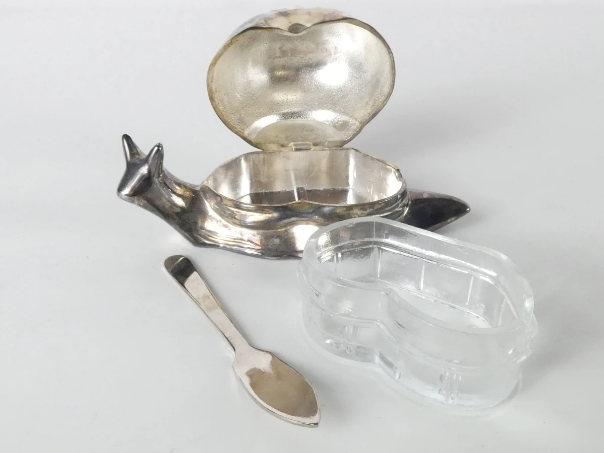 Set van 2 vintage slakvormige botervlootjes - foto 4