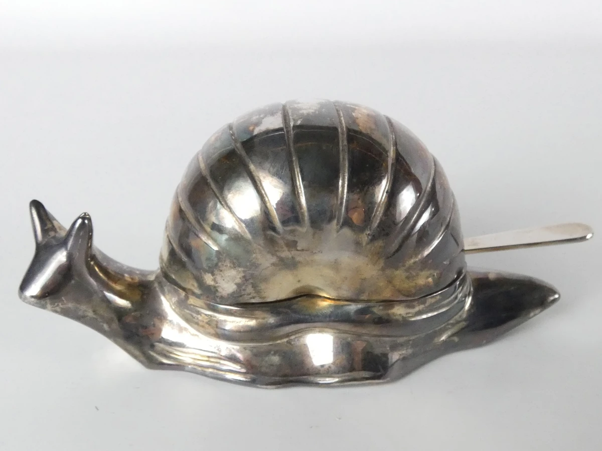 Set van 2 vintage slakvormige botervlootjes - foto 5