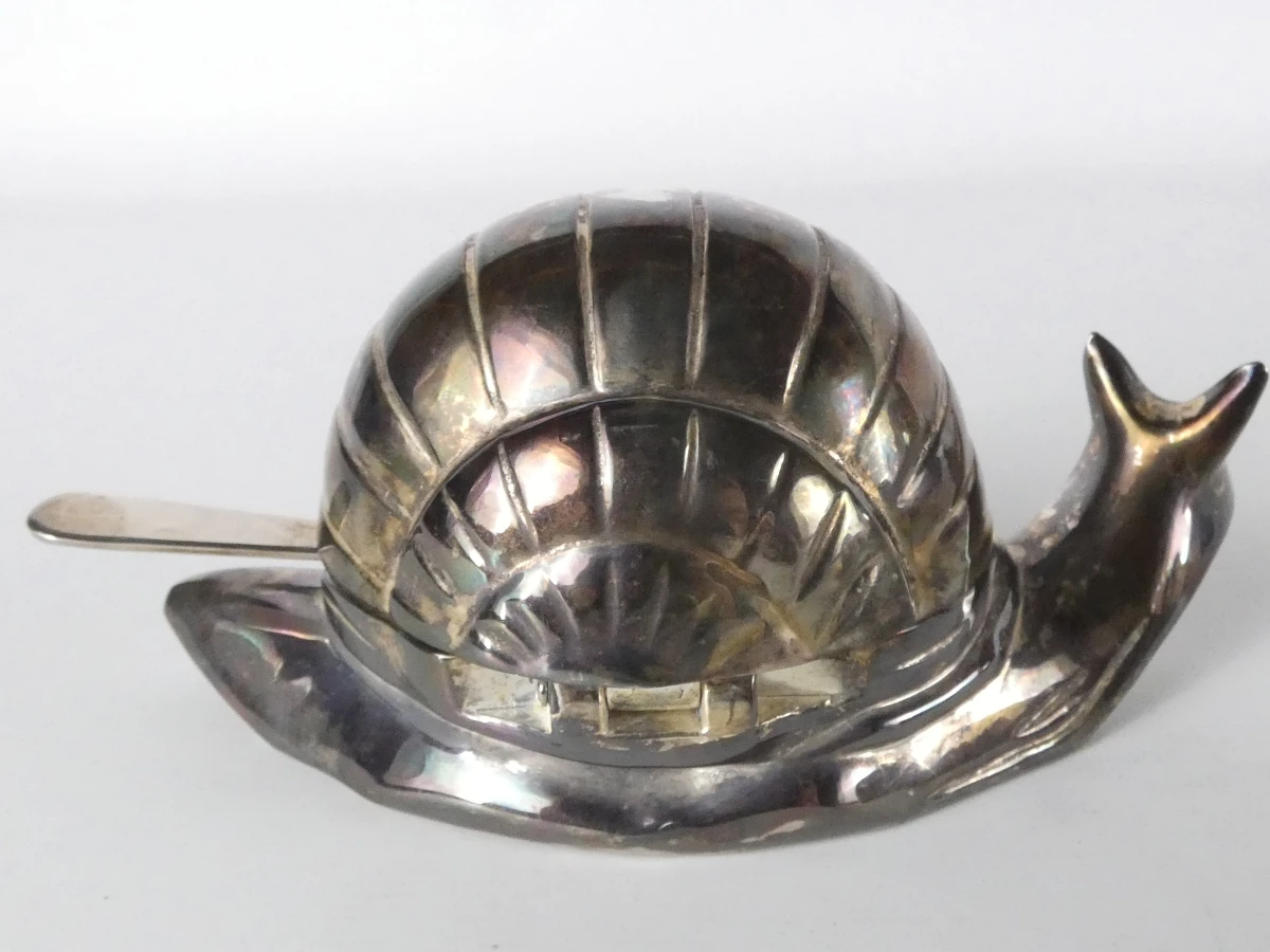 Set van 2 vintage slakvormige botervlootjes - foto 6