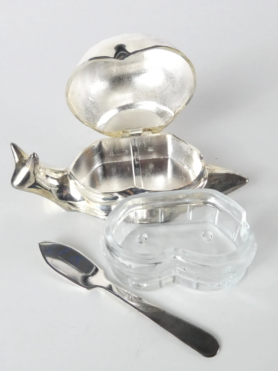 Set van 2 vintage slakvormige botervlootjes - foto 10