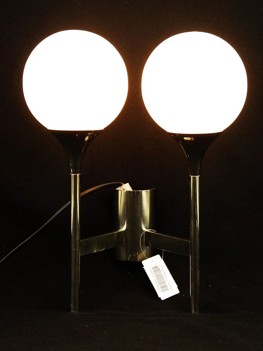 Space age wandlamp chroom met opaline glas – Jaren 70 - foto 7
