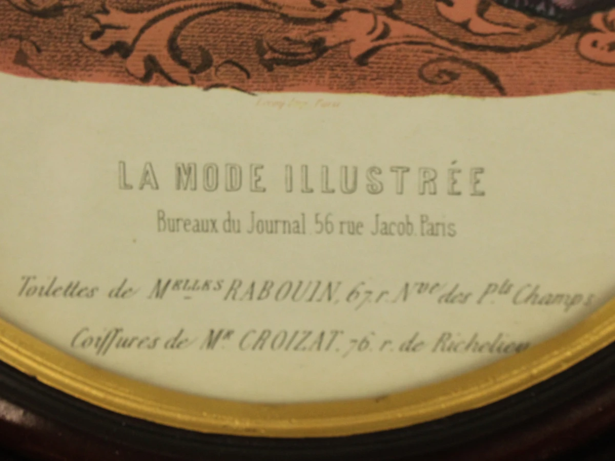 La Mode Illustrée ovaal ingelijste vintage modeprent - foto 5