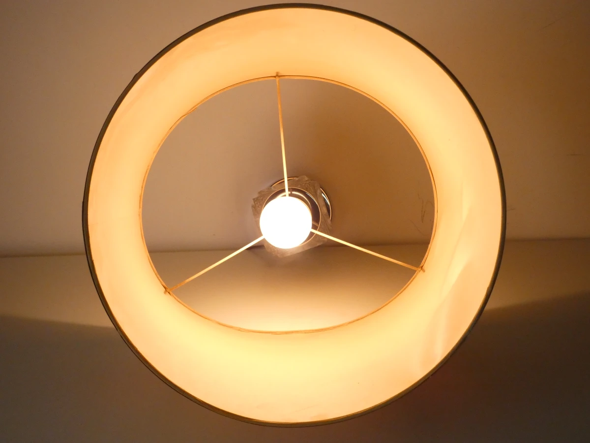 'Ice Cube' Tafellamp – Jaren 70 Space Age Design met stoffen kap - foto 4