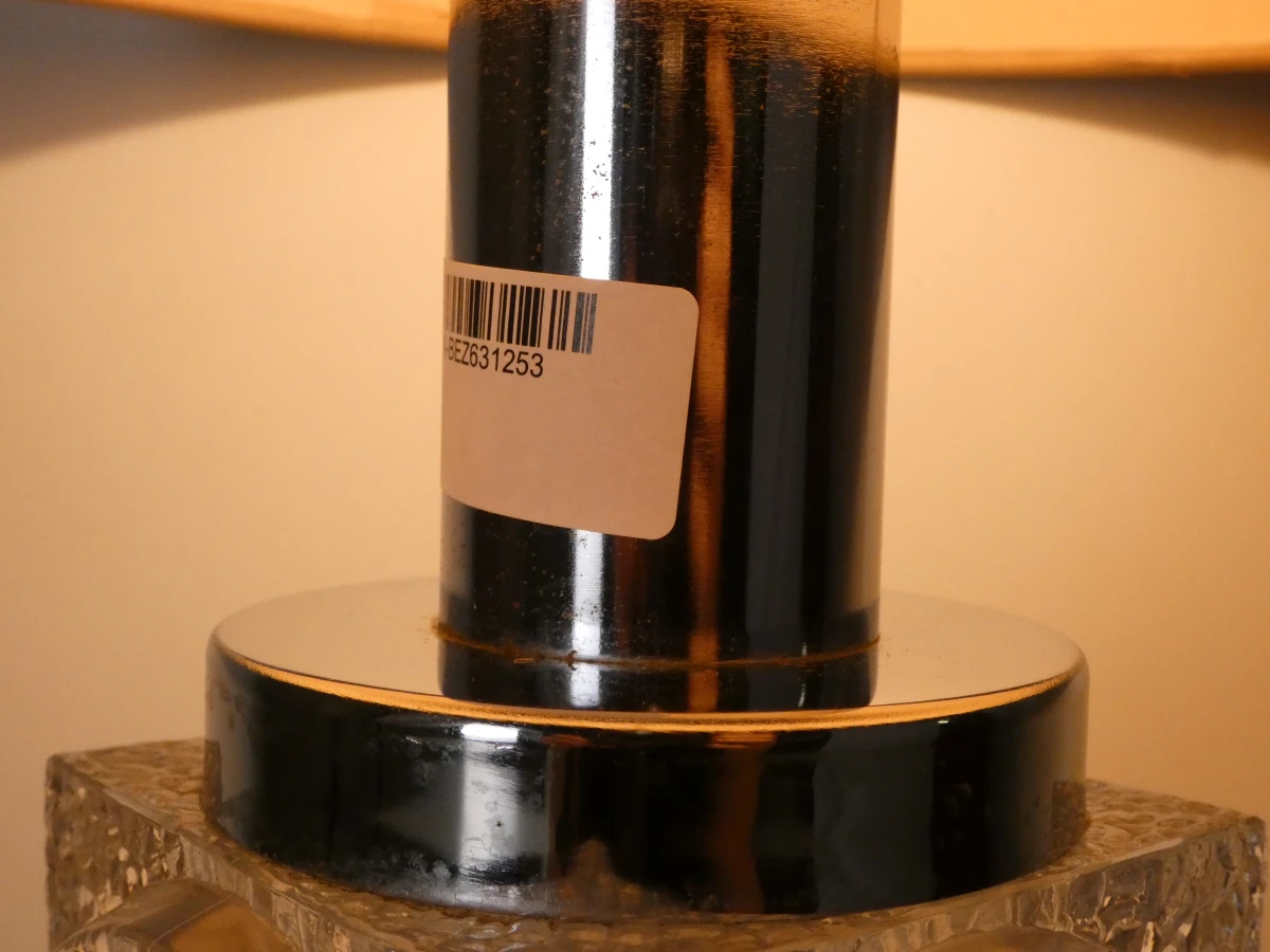 'Ice Cube' Tafellamp – Jaren 70 Space Age Design met stoffen kap - foto 6
