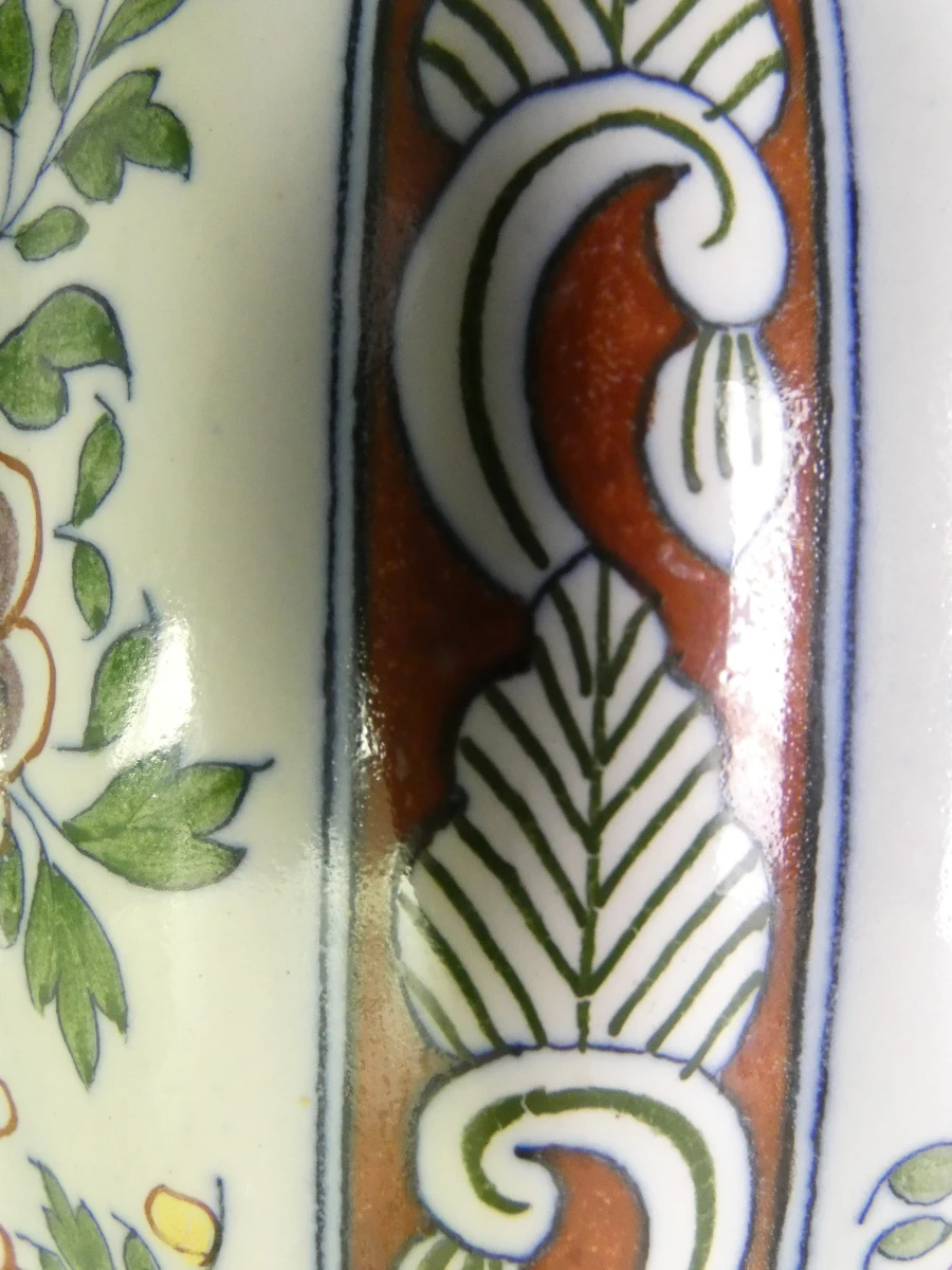 Vintage porseleinen tafellamp met monogrammerk Boch Frères Keramis - foto 15