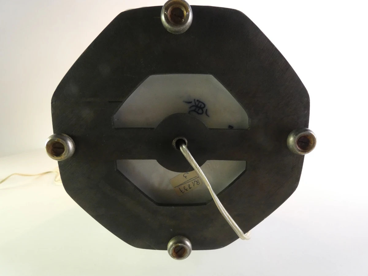 Vintage porseleinen tafellamp met monogrammerk Boch Frères Keramis - foto 18