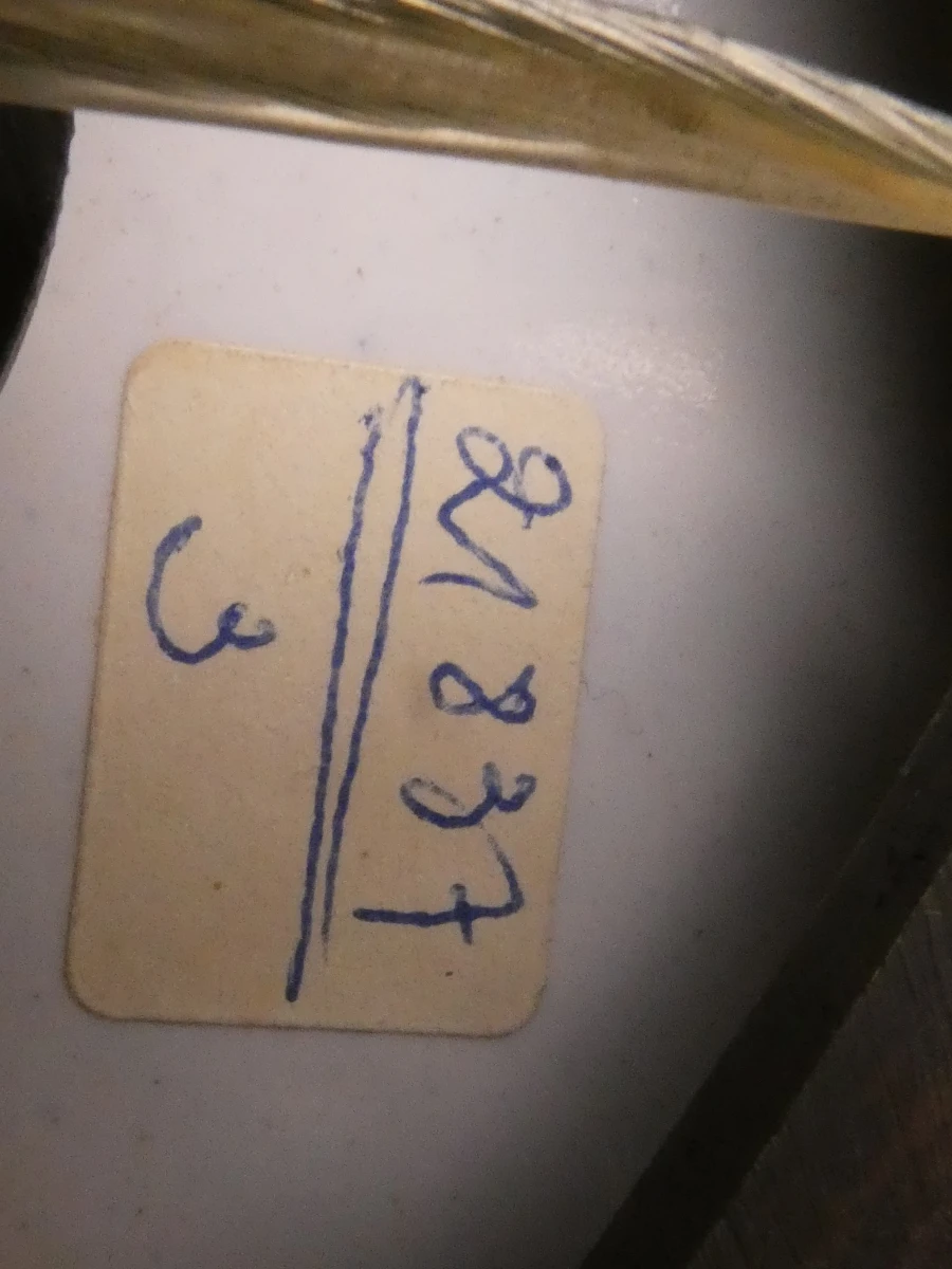 Vintage porseleinen tafellamp met monogrammerk Boch Frères Keramis - foto 20