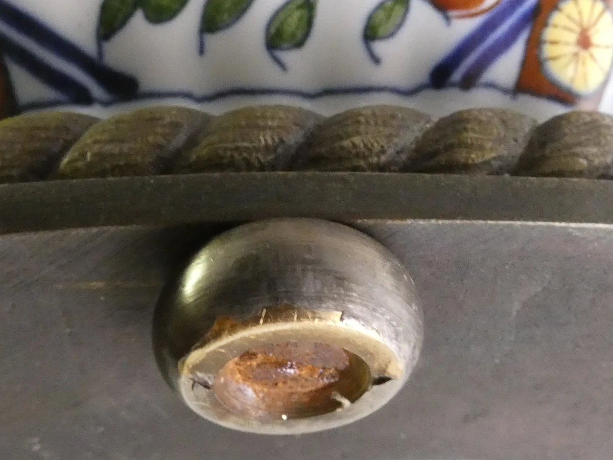 Vintage porseleinen tafellamp met monogrammerk Boch Frères Keramis - foto 21