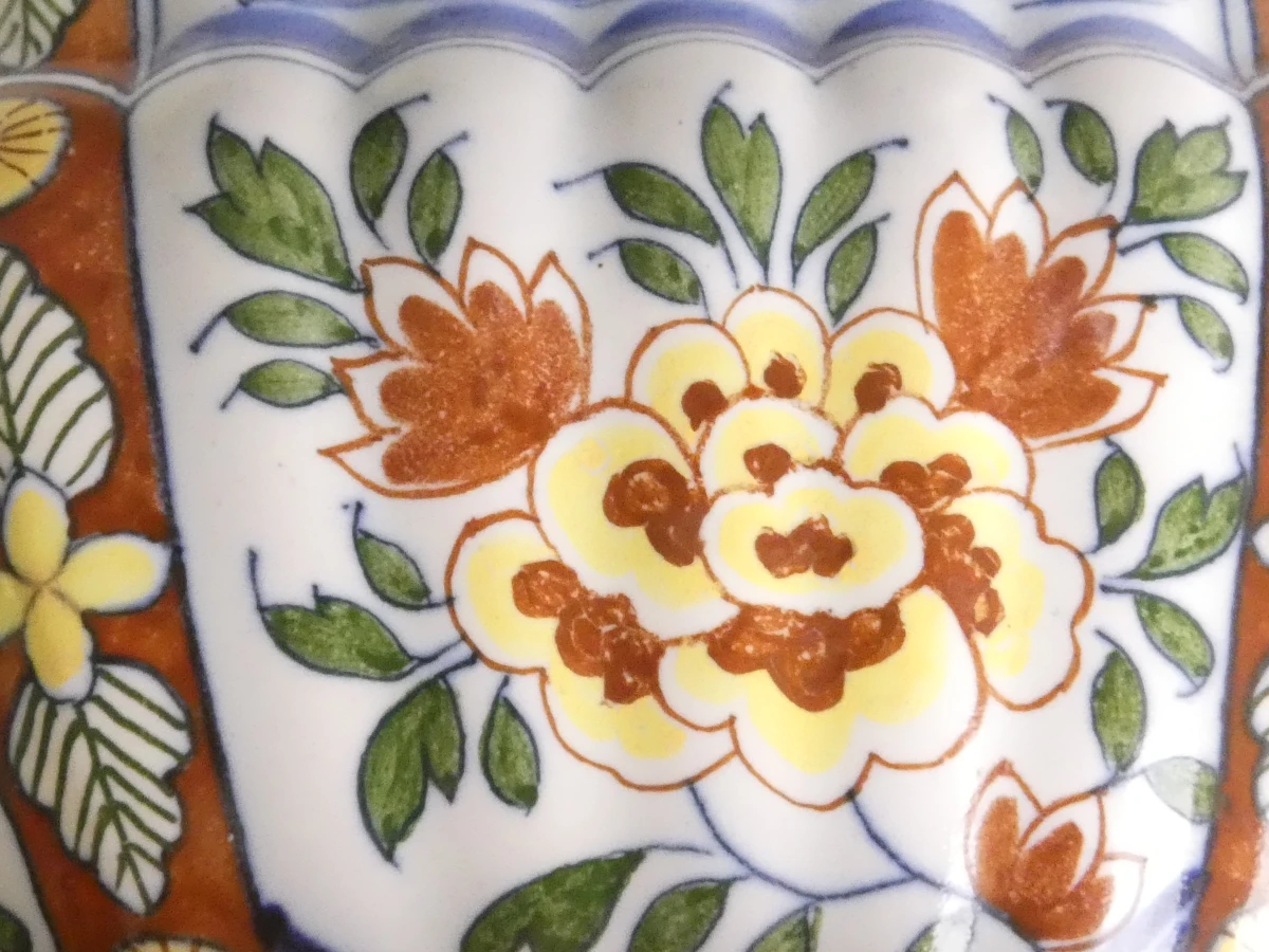 Vintage porseleinen tafellamp met monogrammerk Boch Frères Keramis - foto 22