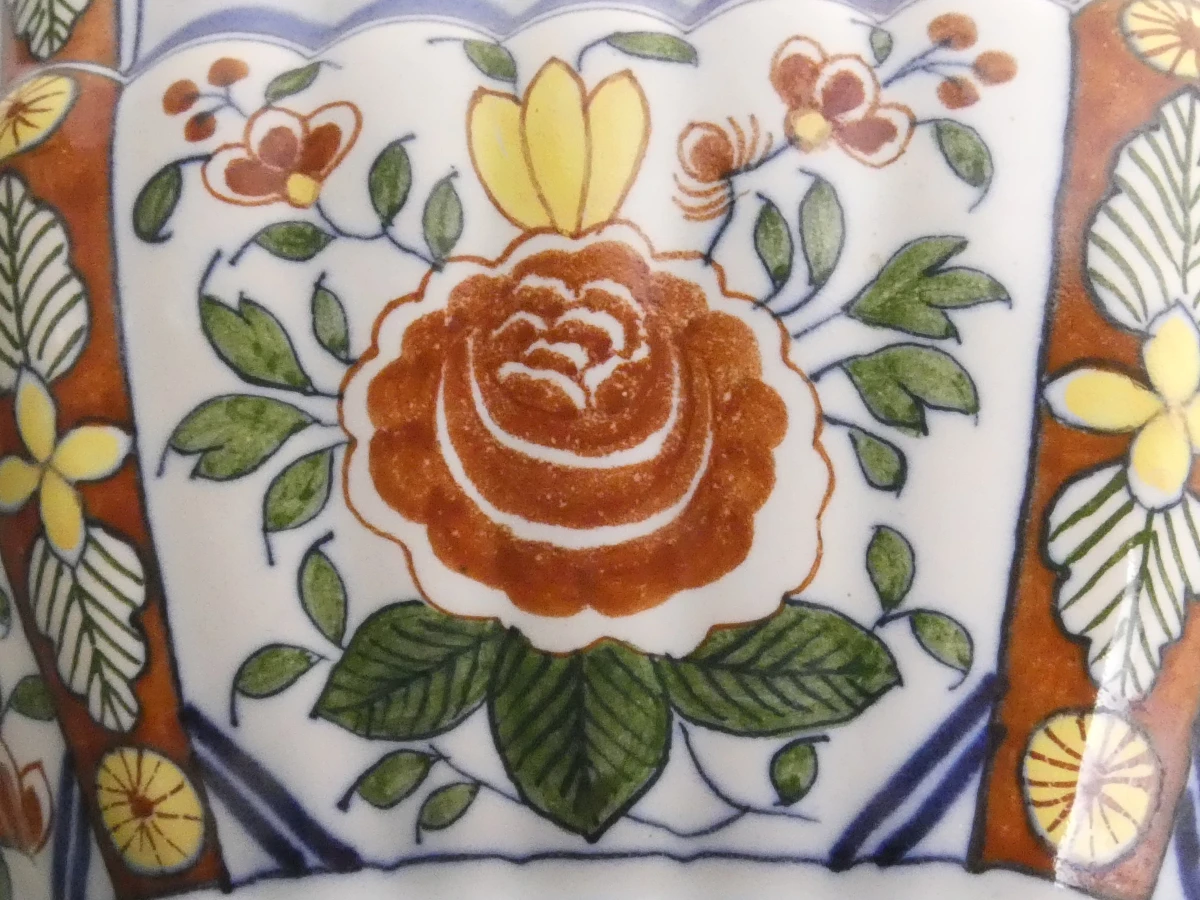 Vintage porseleinen tafellamp met monogrammerk Boch Frères Keramis - foto 23