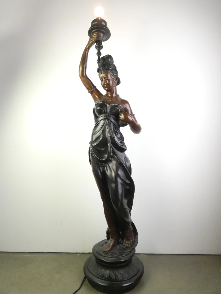 Imposante sculpturale vloerlamp in Art Nouveau-stijl - foto 2