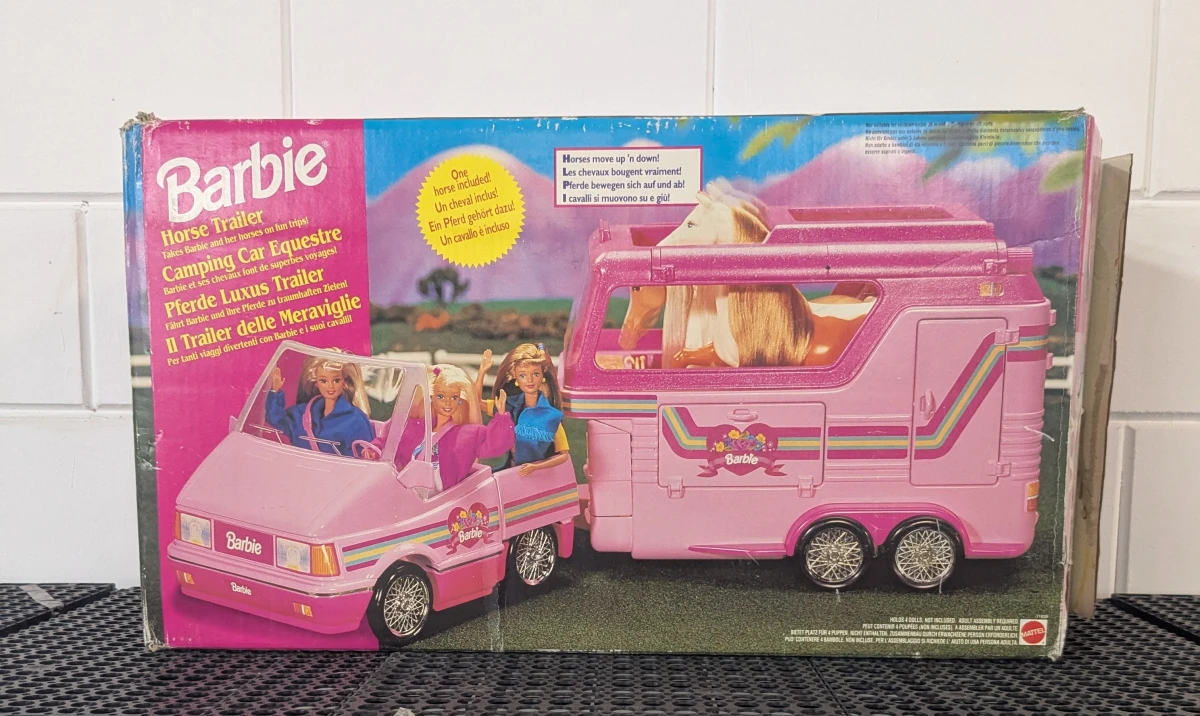 Barbie Paarden Trailer Camper in originele doos. - foto 8
