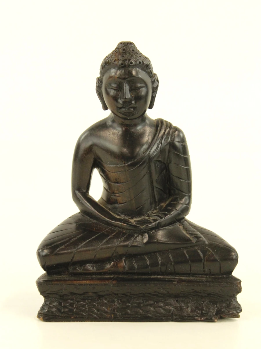 Set van drie houten Boeddha en Ganesha beelden - foto 8