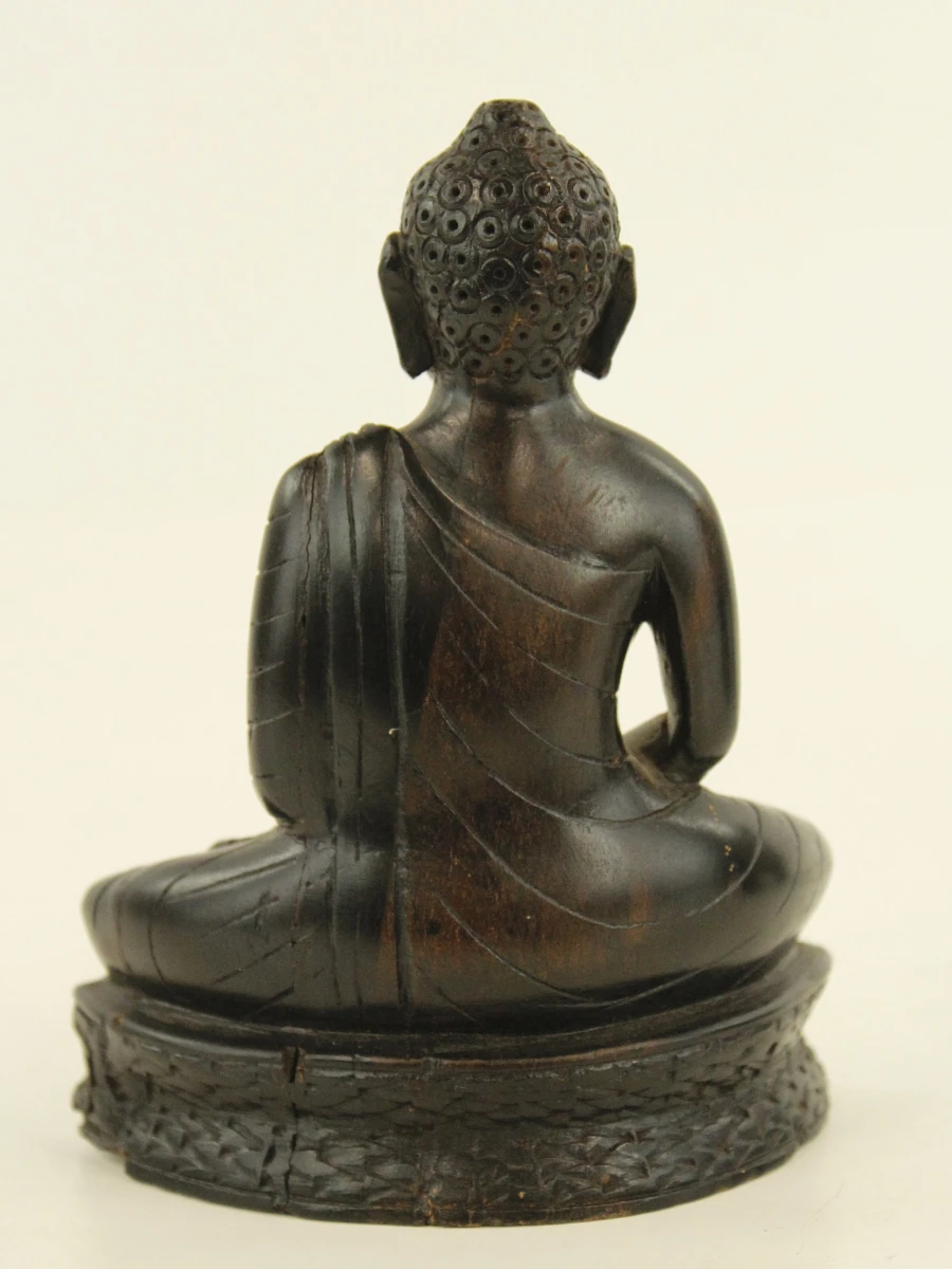 Set van drie houten Boeddha en Ganesha beelden - foto 9