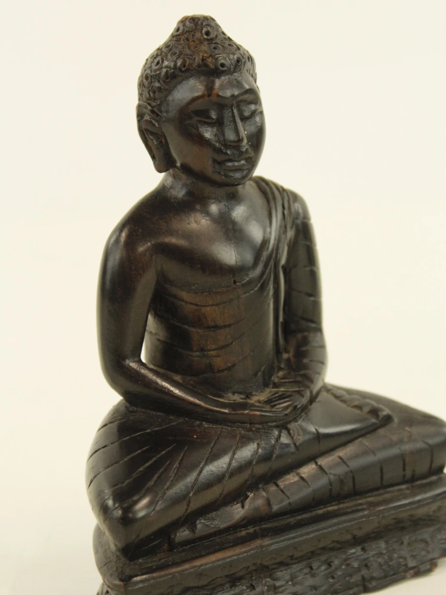 Set van drie houten Boeddha en Ganesha beelden - foto 10