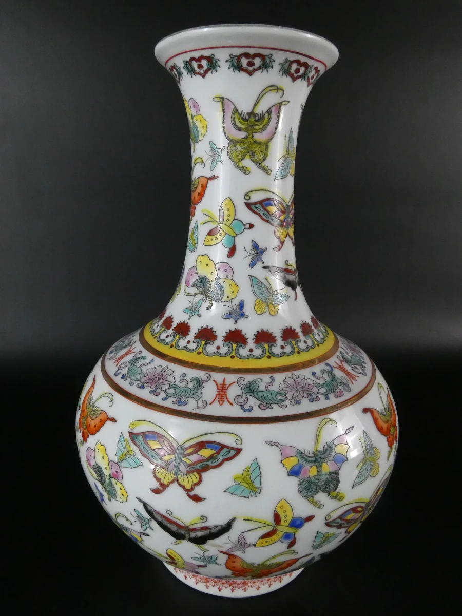 Decoratieve Chinese Famille Rose 'Honderd Vlinders' Vaas - foto 2