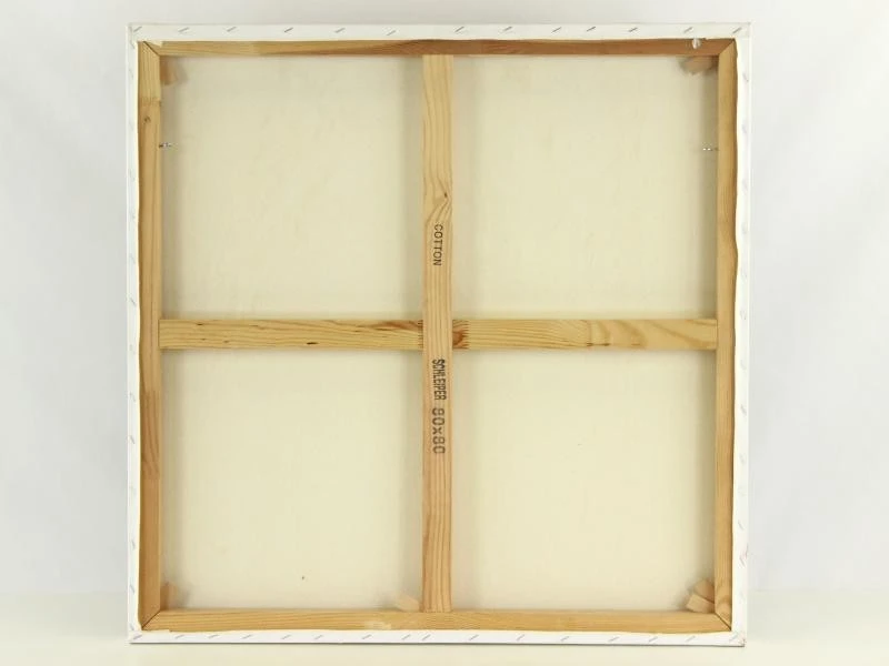 Expresieve goudkleurige vrouwentorso en handen in pasteuse techniek gesigneerd HUB Acryl op canvas