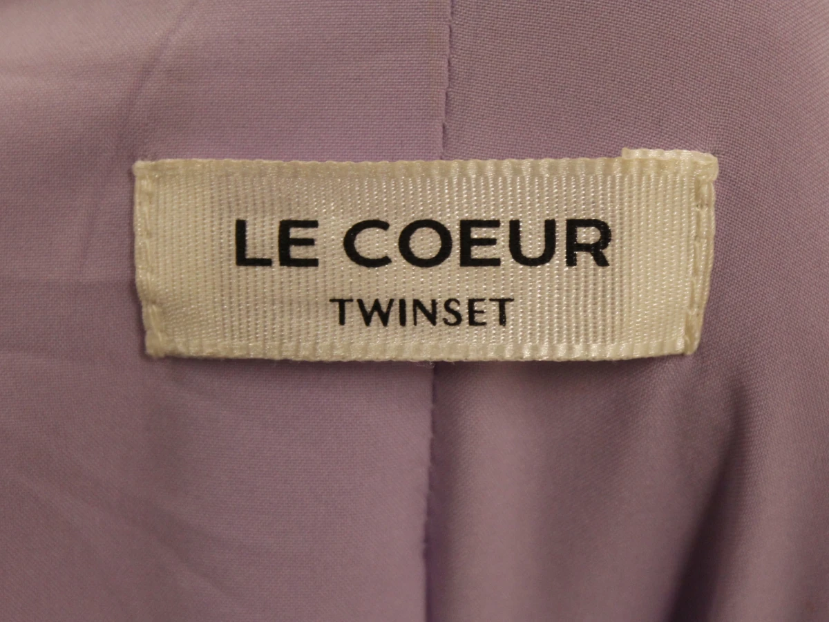 Le Coeur Twinset - oversized mantel in zacht lila met brede revers - XS - foto 7