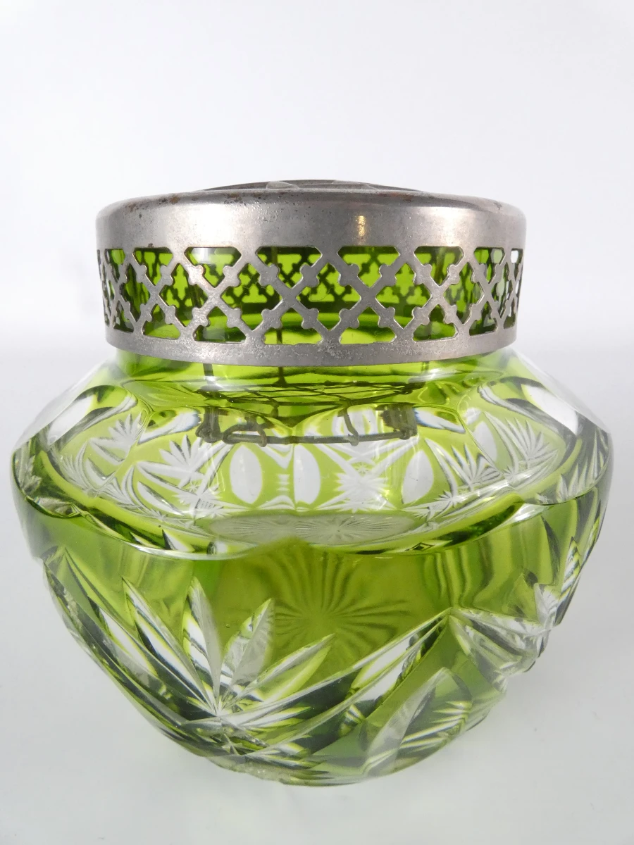 Felgroene pique-fleur in Val Saint Lambert stijl - foto 2