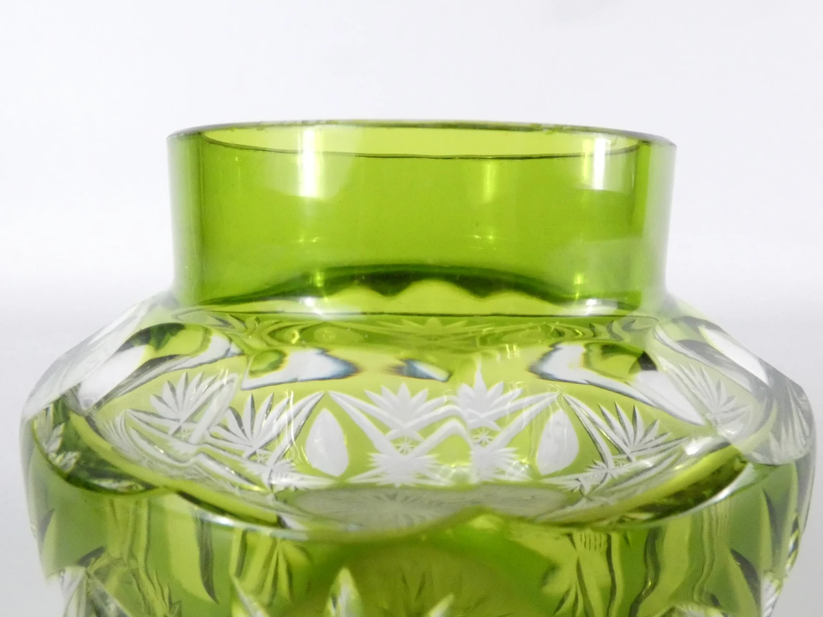 Felgroene pique-fleur in Val Saint Lambert stijl - foto 4
