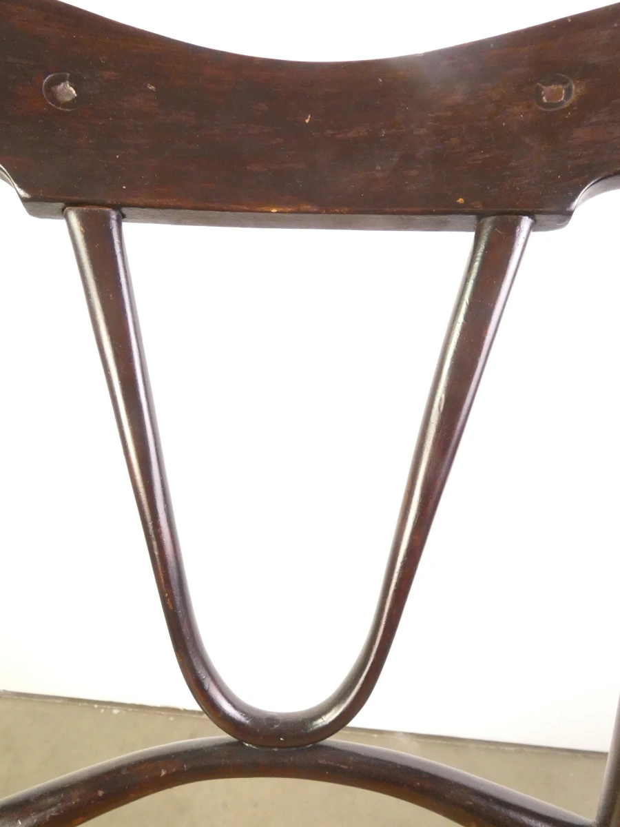 Vintage Thonet-stijl armstoel met rotanzetting - foto 10