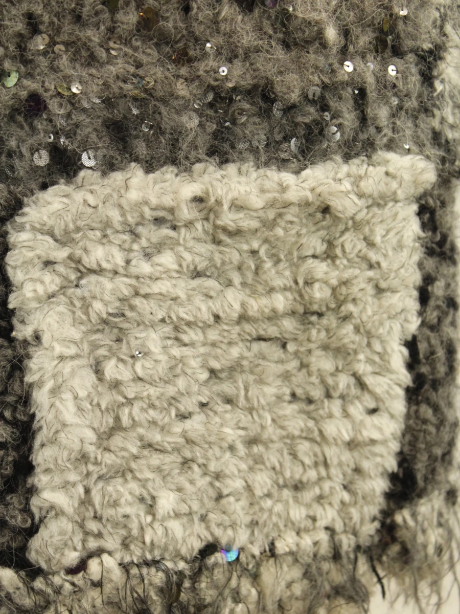 CHANEL - luxe patchwork rok met pailletten, wol, mohair, alpaca en cashmere - foto 6