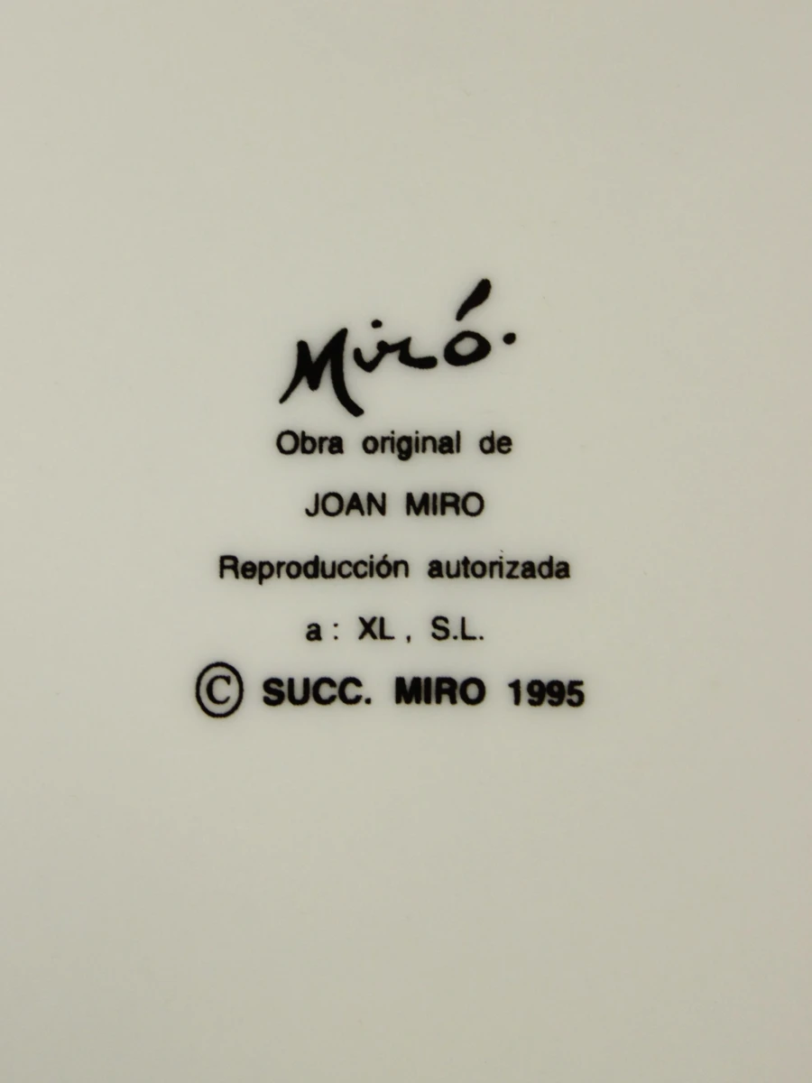 Joan Miro Set van 6 dessertborden met reproducties van werken van de kunstenaar - foto 8