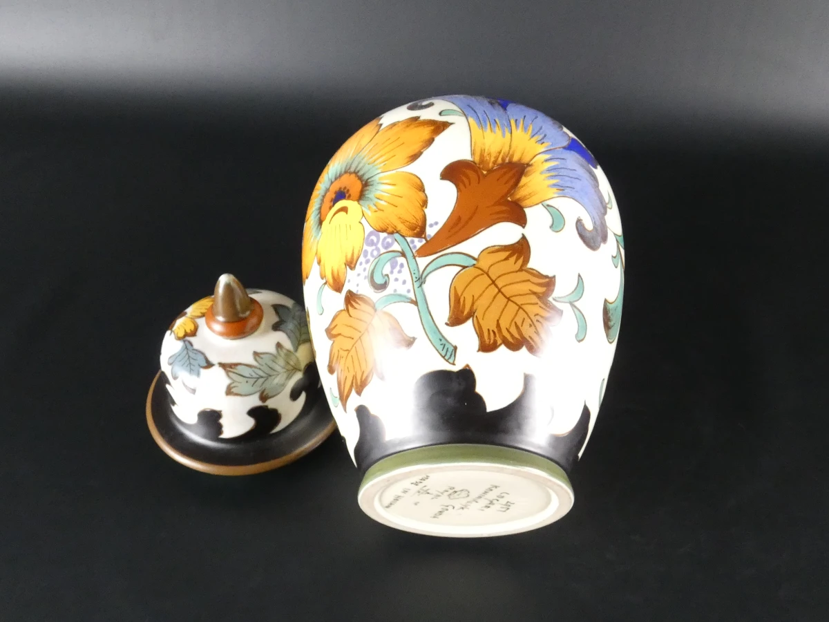 Vintage dekselvaas met bloemenmotief - foto 7
