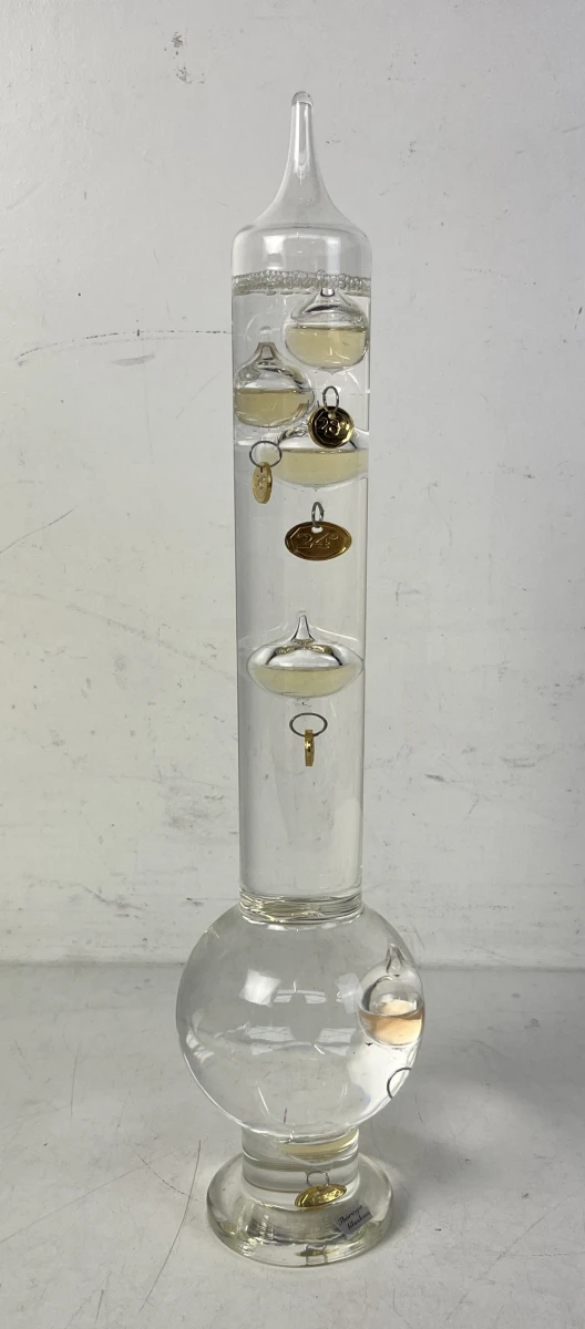 Galileo thermometer Thüringer Glaskunst tafelmodel decoratief glas - foto 4